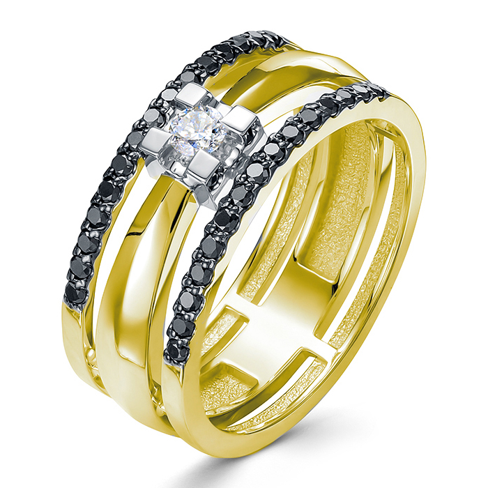 Кольцо, золото, бриллиант, 591-1304